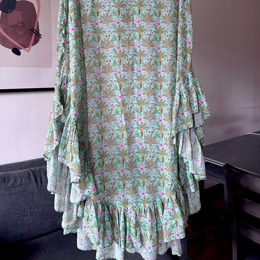 Tropical Trees Print Kaftan & Sharara Set - image 7